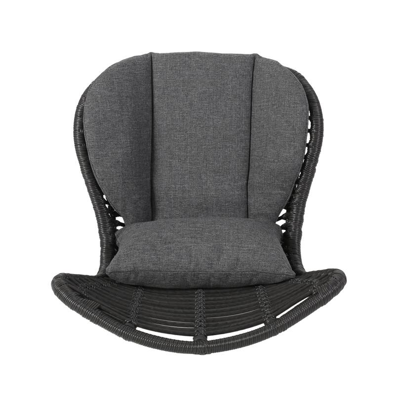 Rattan Outdoor Accent Chair with Cushions for Patio, Balcony