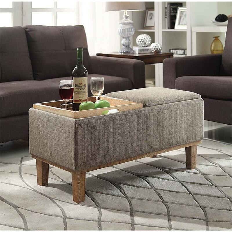 Storage Ottoman - Upholstered Seat with Hidden Storage Compartment, Stylish Accent for Modern Home Interiors