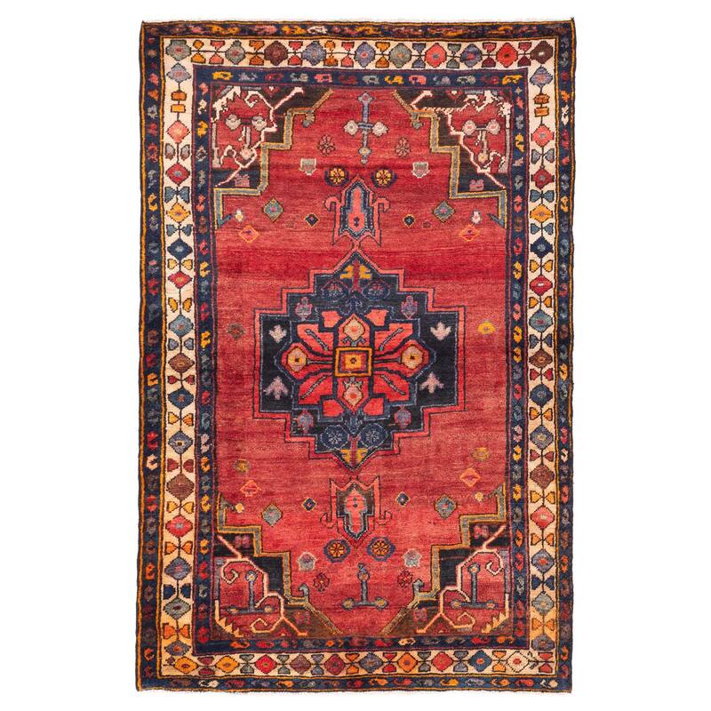 ECARPETGALLERY Hand-knotted Konya Anatolian Red Wool Rug - 4'4 x 6'8