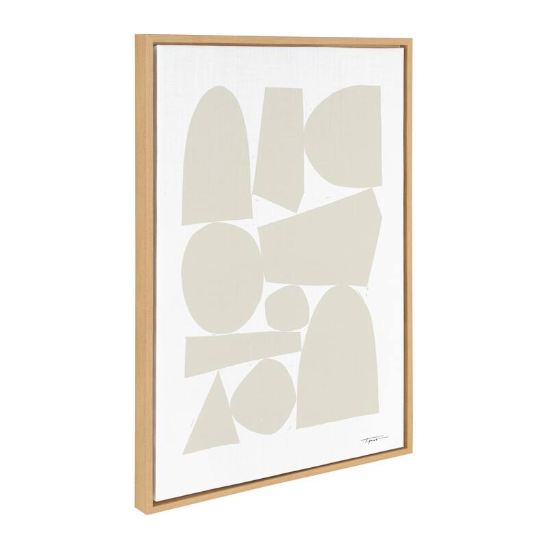 Kate and Laurel Sylvie II Neutral Framed Canvas by Statement Goods