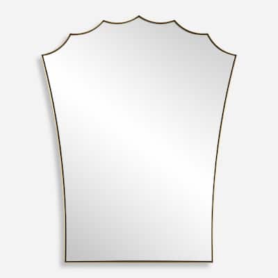Uttermost Monarch Scalloped Arched Vanity Mirror - 30.5'' H X 24'' W X 1'' D