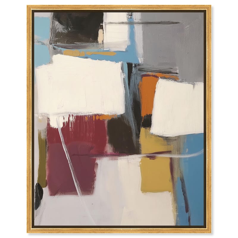 Stacked Forms Canvas by Art Remedy - Gold - 20" x 24"