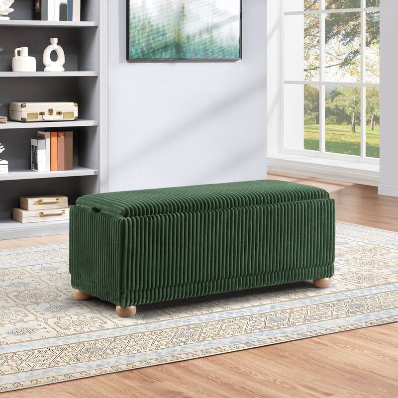 Sahara Storage Bench - Green Cord