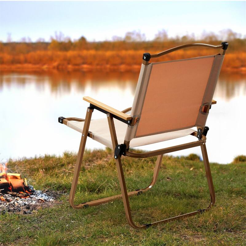 2 Pack Khaki Camping Chairs