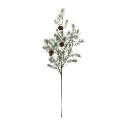 Pine Artificial Christmas Sprays with Pinecones - 37" - Green and Brown - Set of 2