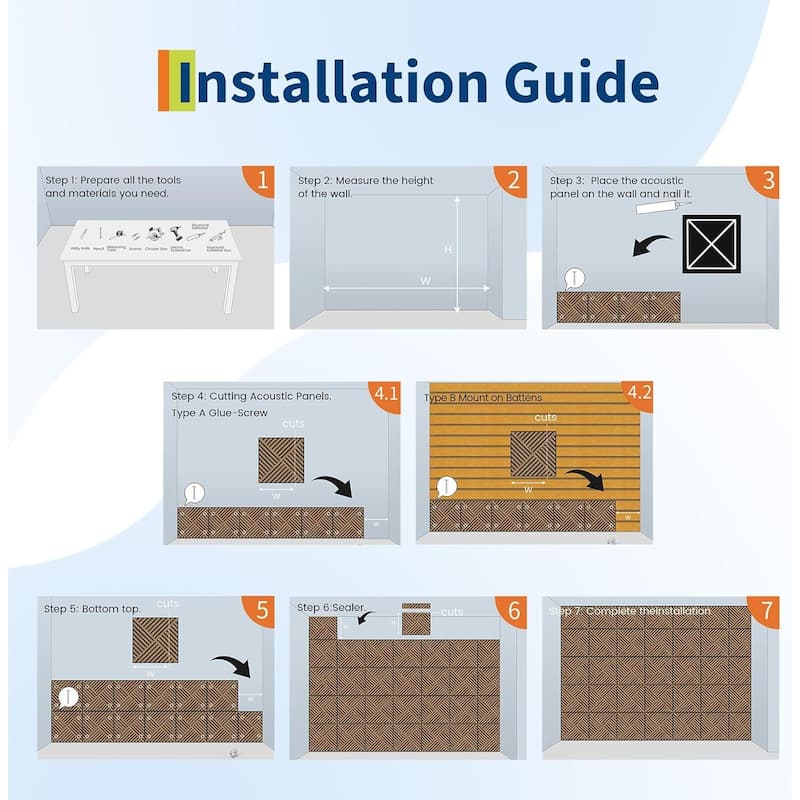 3D Wall Panels, Acoustic Decorative Wall Tiles, for Noise Reduction