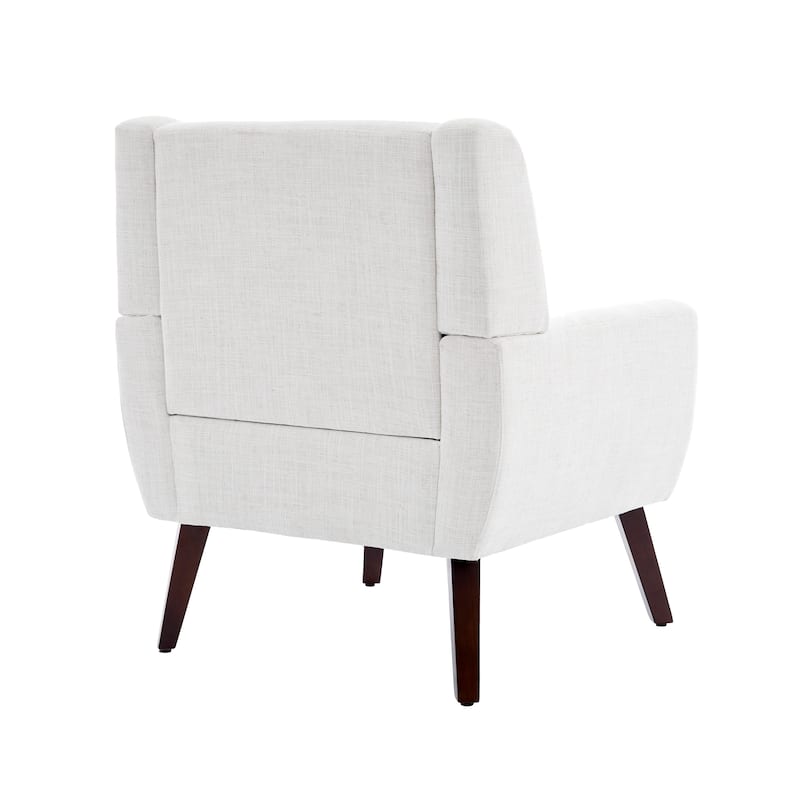 Modern Upholstered Linen Accent Chair Wingback Armchair
