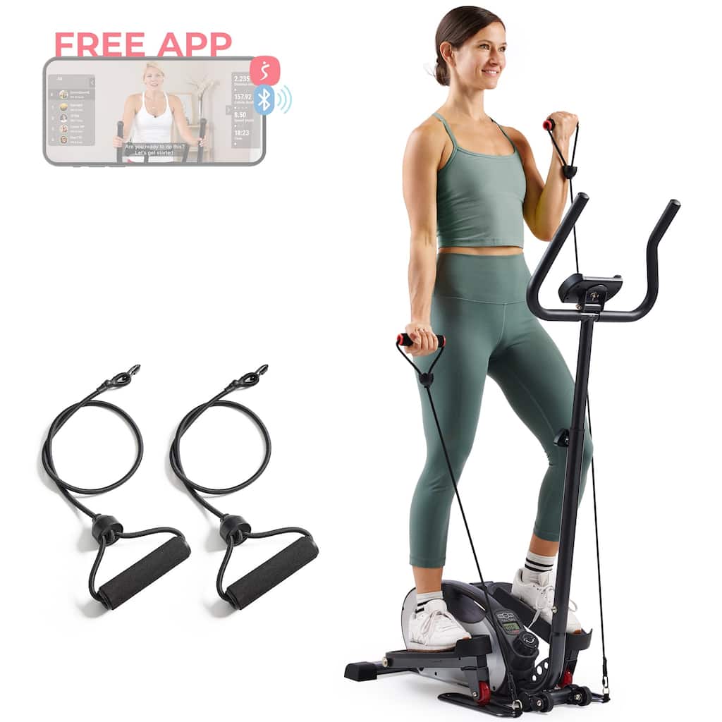 Sunny Smart Compact Elliptical w Resistance Bands E323057