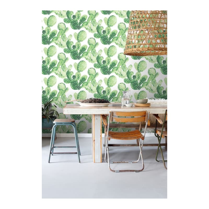 ESTA Home Mimi Green Cactus Wallpaper - 20.5 x 396 x 0.025