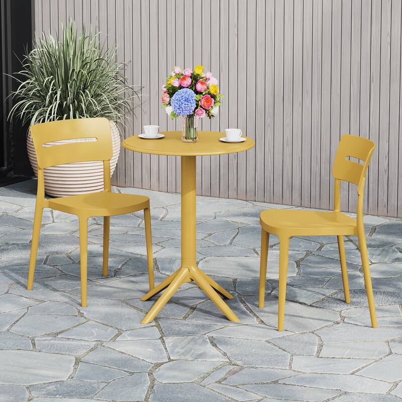 Frond and Form 2-Person Outdoor Round Dining Set