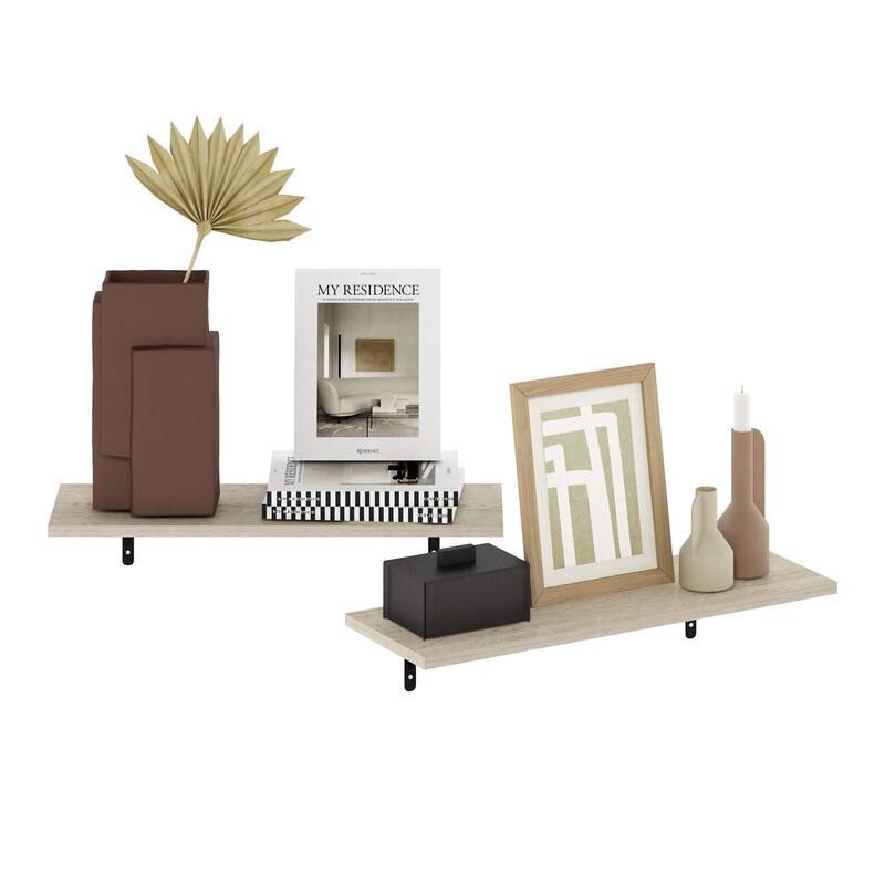Furinno Rossi 23-Inch Wall Mounted Floating Display Shelves
