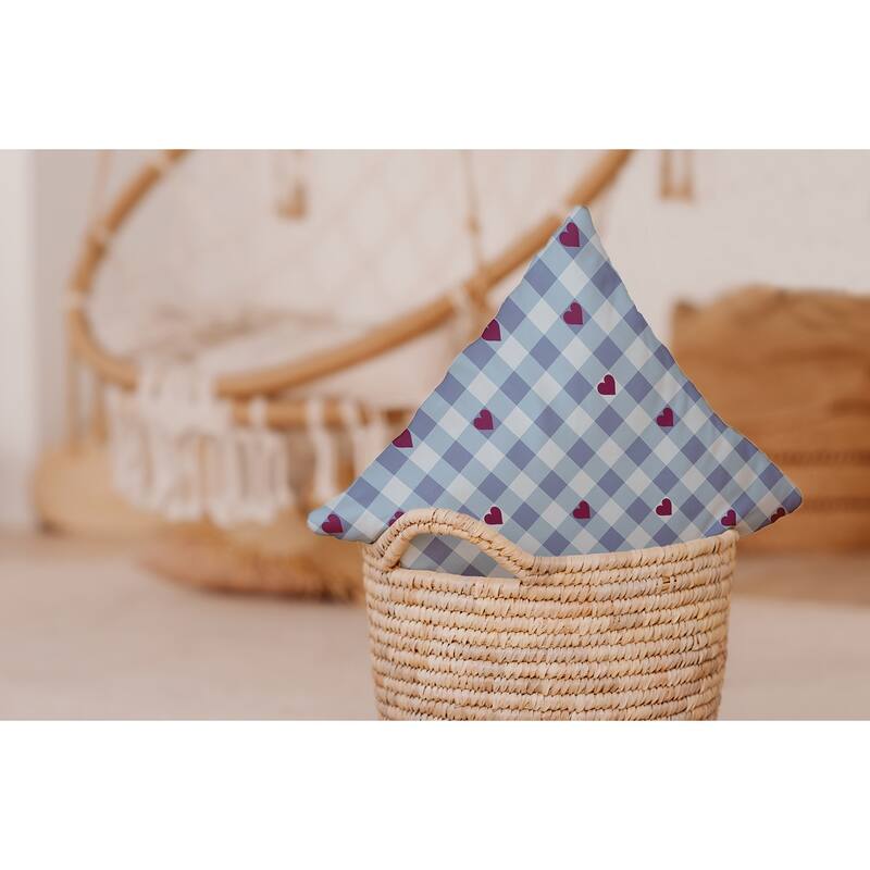 Woven Hearts Accent Pillow