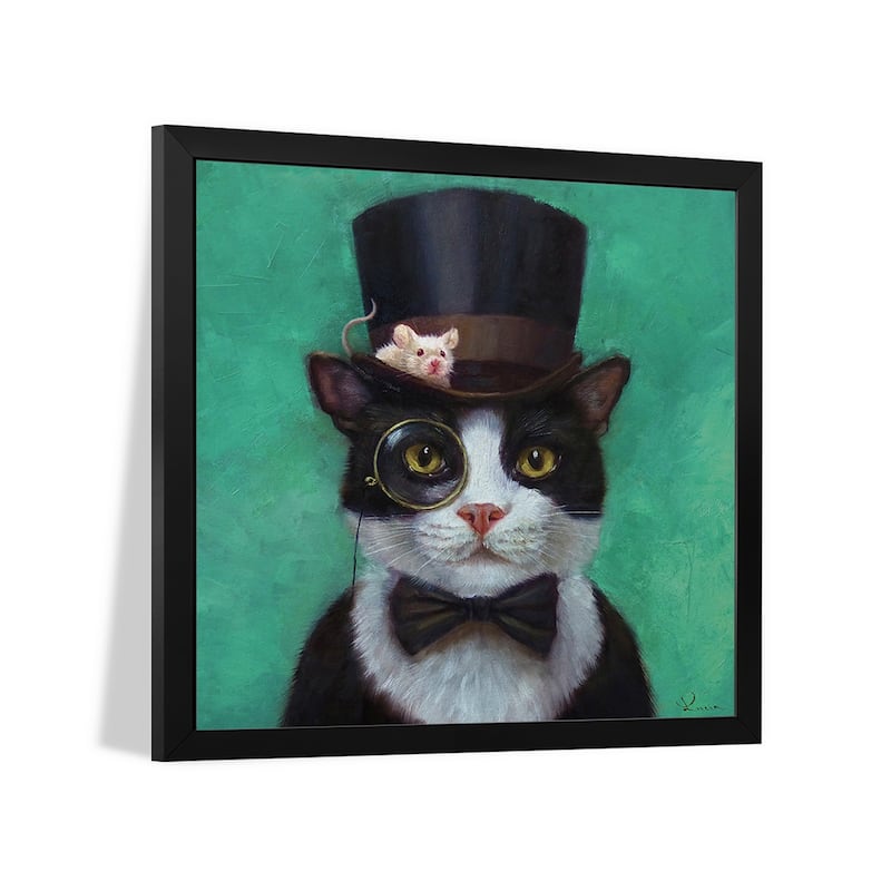 Tuxedo Cat Premium Framed Poster by Lucia Heffernan