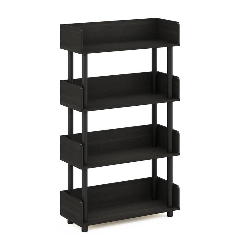 Furinno Turn-N-Tube 4-Tier Toolless Freestanding Multipurposes Display Rack, Espresso - Espresso
