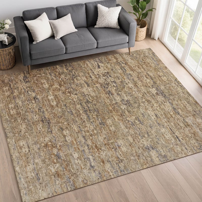 Machine Washable Indoor/ Outdoor Traditional Harmony Chantille Rug