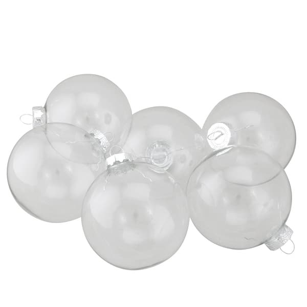  Plastic Ball Ornament, 80mm, Clear, Pack of 12 (80mm) : Home &  Kitchen
