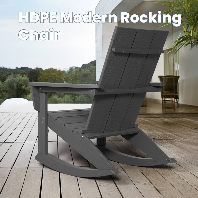 Modern Rocking Plastic Outdoor Adirondack Chair