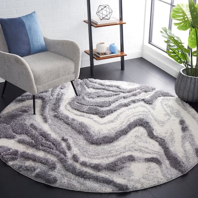 SAFAVIEH Hi-Lo Shag Trena Modern 1.6-inch Thick Rug