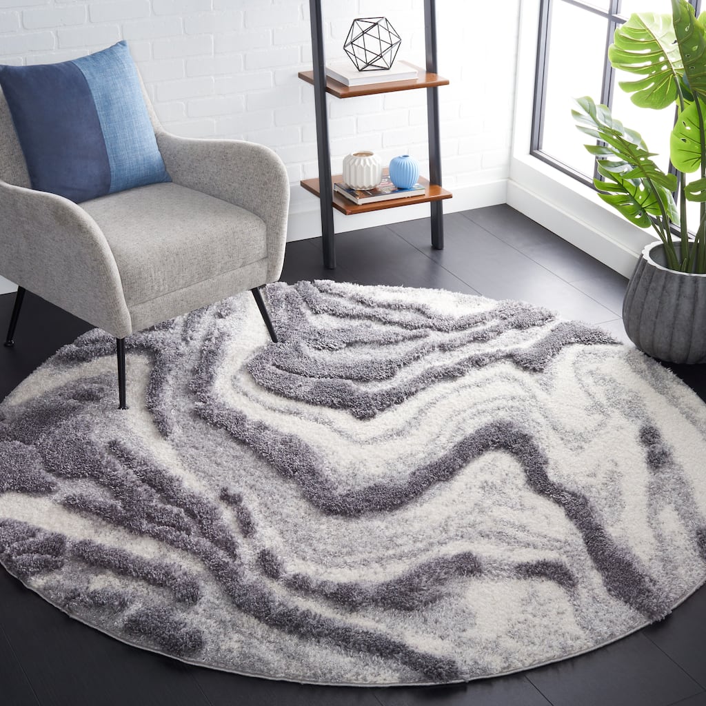 SAFAVIEH Hi-Lo Shag Trena Modern 1.6-inch Thick Rug