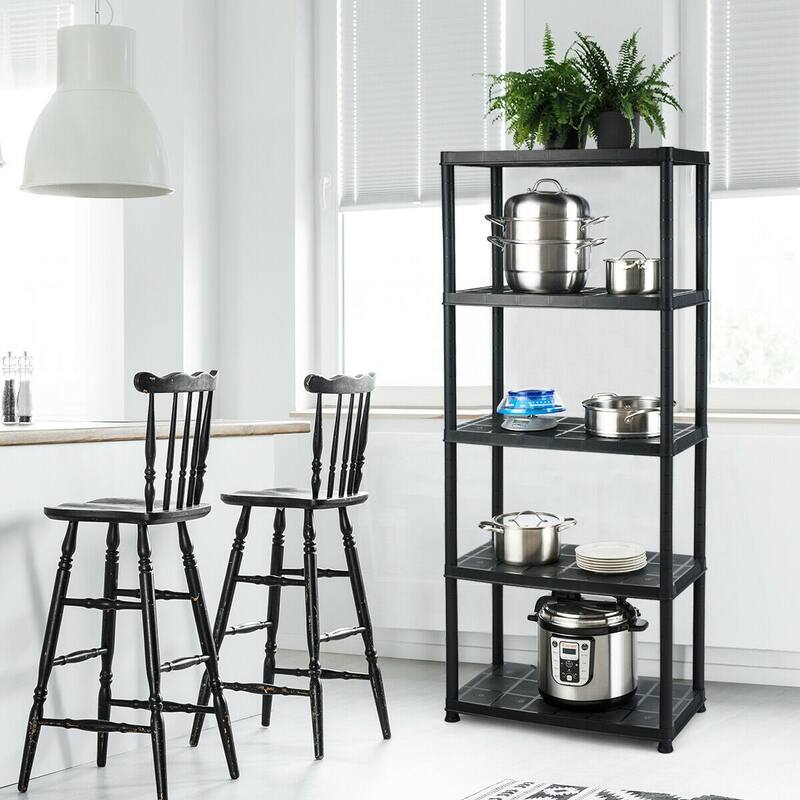Multi-Tier Open Shelf Rack with Heavy Duty Load Capacity for Home - 33.5"L X 16"W X 73"H
