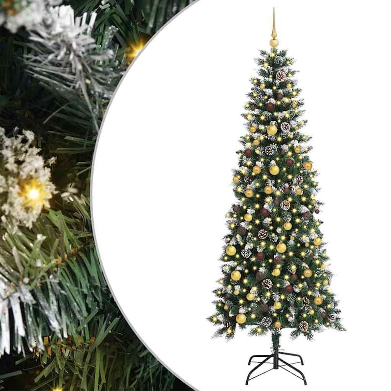 vidaXL Artificial Christmas Tree White 59.1" PVC