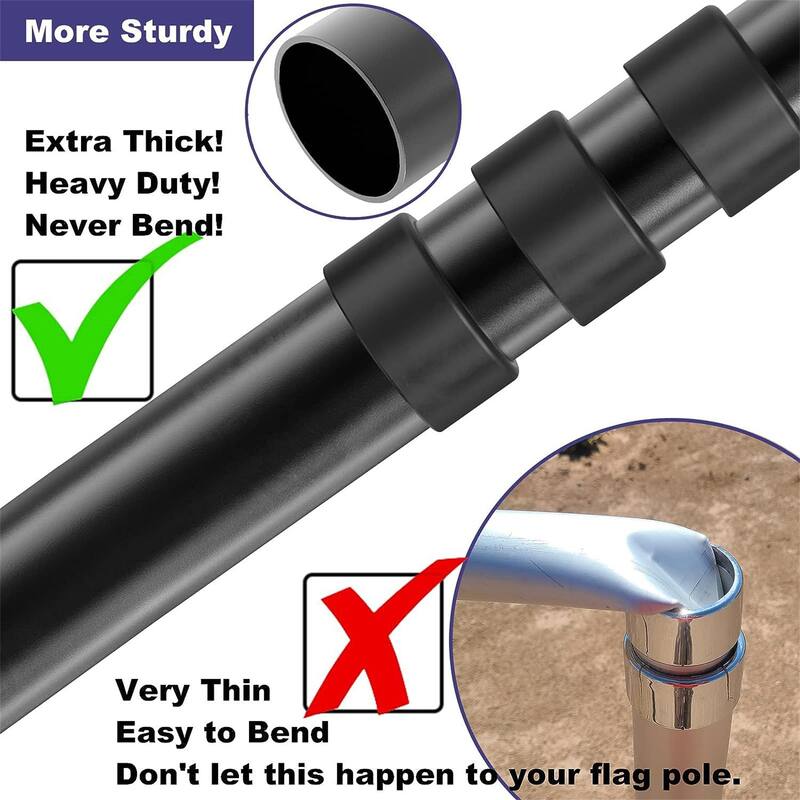 30ft Aluminum Telescopic Flag Pole Kit