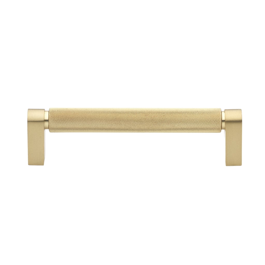 GlideRite Satin Goldtone Solid Knurled Center 5-in. Bar Pulls (Set of 10)