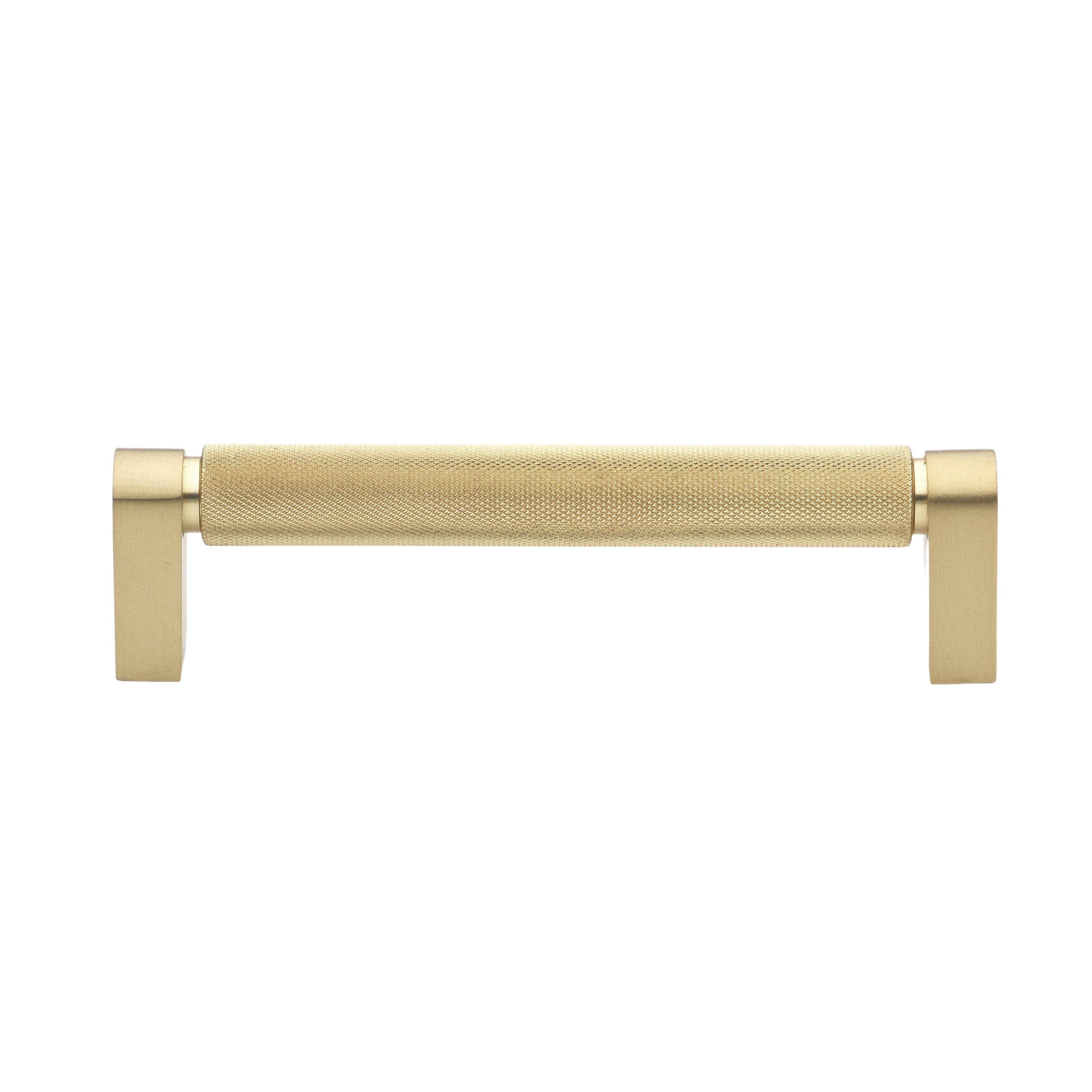 GlideRite Satin Goldtone Solid Knurled Center 5in. Bar Pulls (Set of