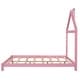 preview thumbnail 27 of 70, Wooden Platform Bed with Wood Slat Support, Modern Solid Wood Kids Bed Frame with House-shaped Headboard, No Box Spring Needed