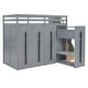 preview thumbnail 32 of 35, Contemporary Design Twin Loft Bed with Two-Tone Storage Stairs and Large Pull-Out Wardrobes, Smooth Sliding Mechanism, White
