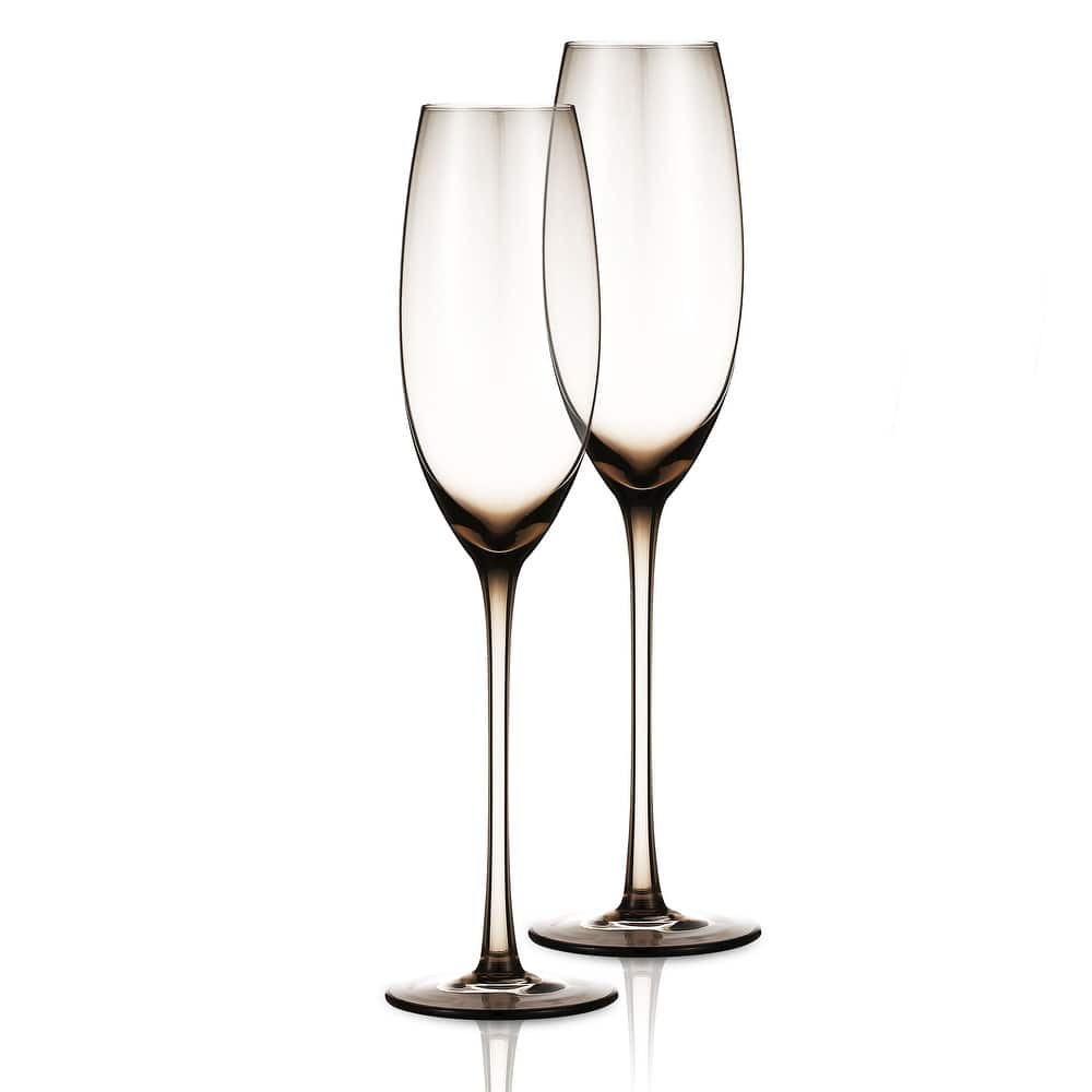 Berkware Luxurious and Elegant Sparkling Colored Glassware - Champagne Flutes