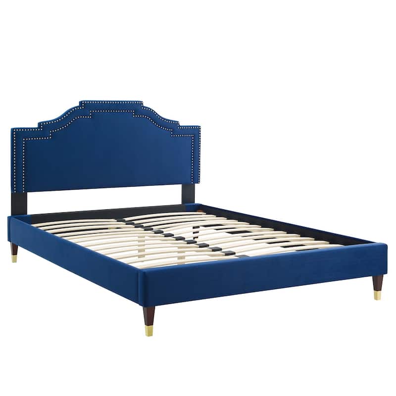 Adelaide Performance Velvet King Platform Bed