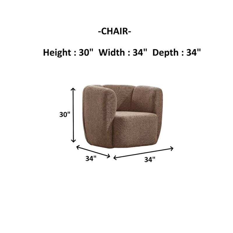 Karo 3 Pieces Living Room Sets 1 Sofa 2 Chair