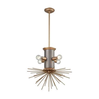 Antique Gold Weathered Zinc Finish Chandelier - 4-Light Luxe-Glam