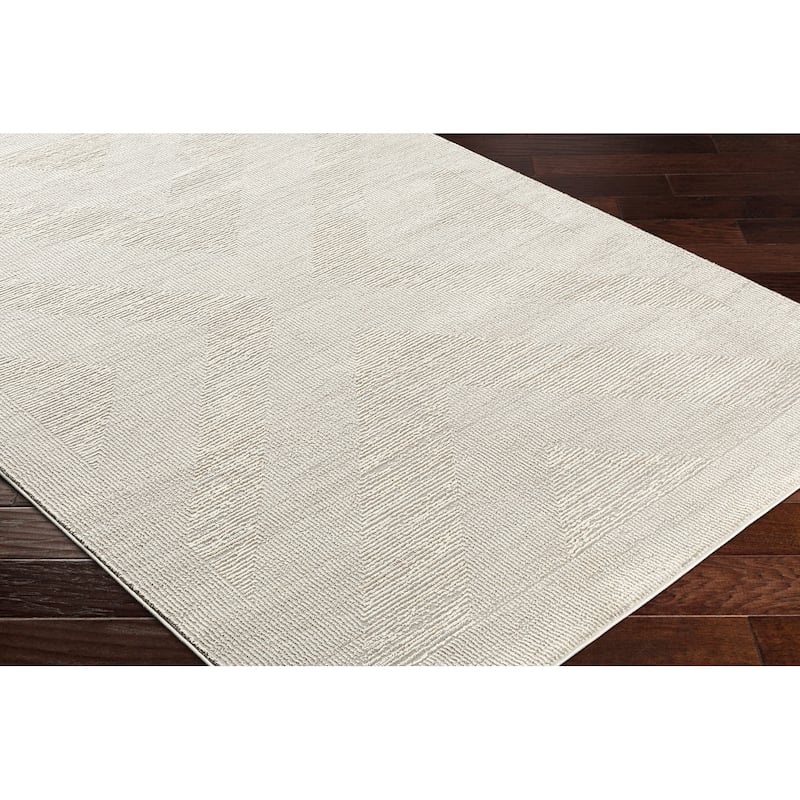Livabliss Alder Machine Washable Geometric Striped Area Rug