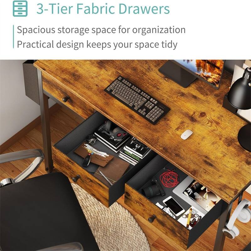 40 Inch Desk with Drawers