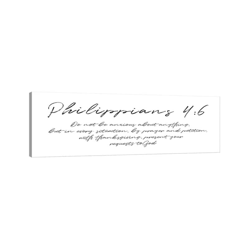 iCanvas "Script Philippians" by Mlli Villa Canvas Print
