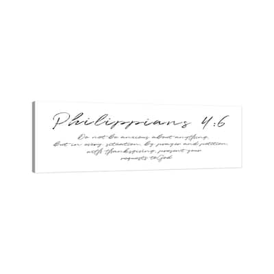 iCanvas "Script Philippians" by Mlli Villa Canvas Print