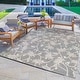 preview thumbnail 3 of 4, Reyn Spooner Kona Coast Polynesian Pareau Gray Tropical Flatweave Indoor/ Outdoor Area Rug