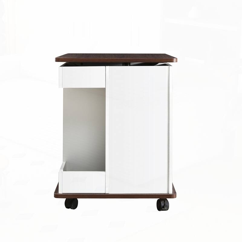 Multifunctional Sofa Side Table with Lift-Top