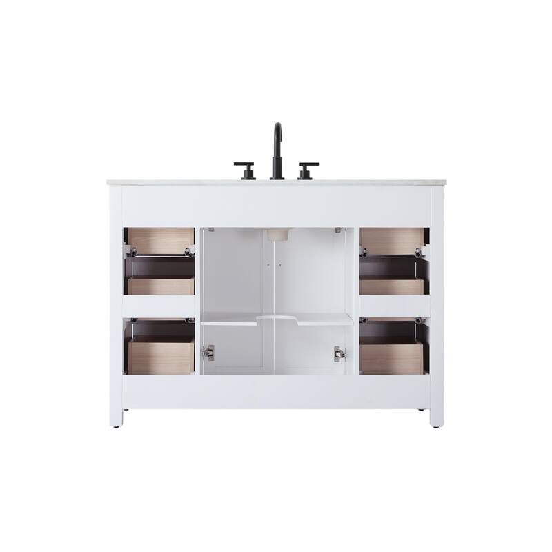 Elegant Lighting VF29548 Alina 48" Free Standing Single Basin Vanity