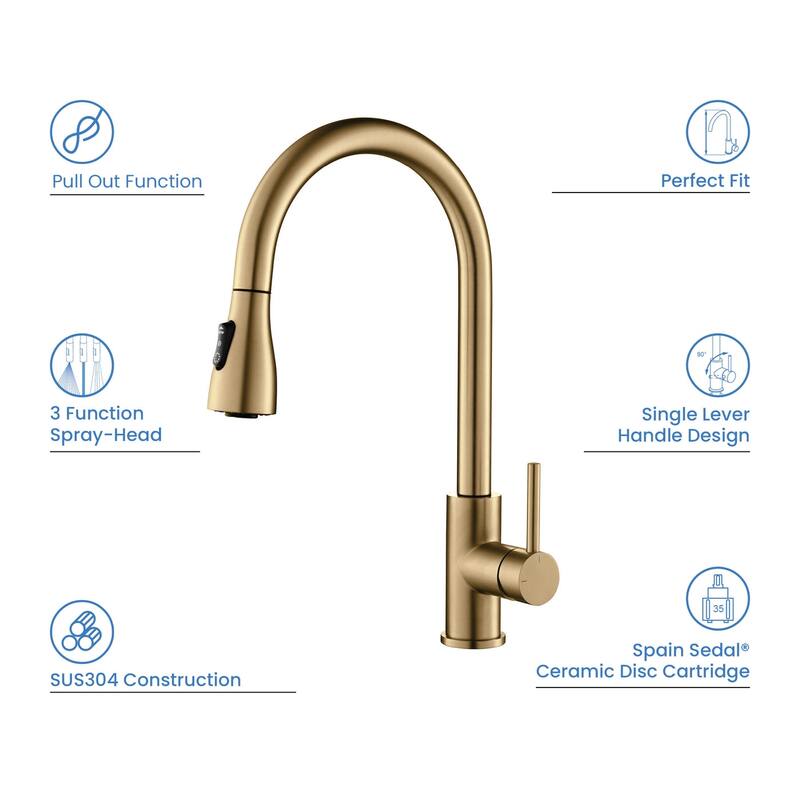 Single Handle Pull Down Kitchen Faucet