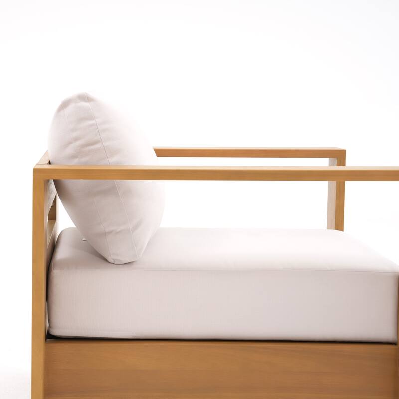 Outdoor Wooden Sofa Set with Coffee Table