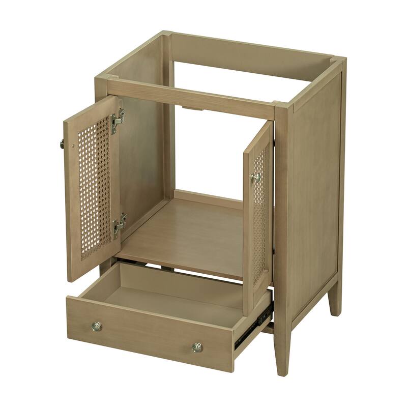 Rattan Bathroom Vanity without Sink