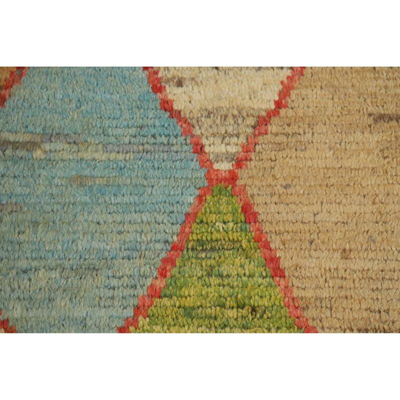 Trellis Moroccan Oriental Area Rug Hand-Knotted Modern Wool Carpet - 6'7" x 9'0"