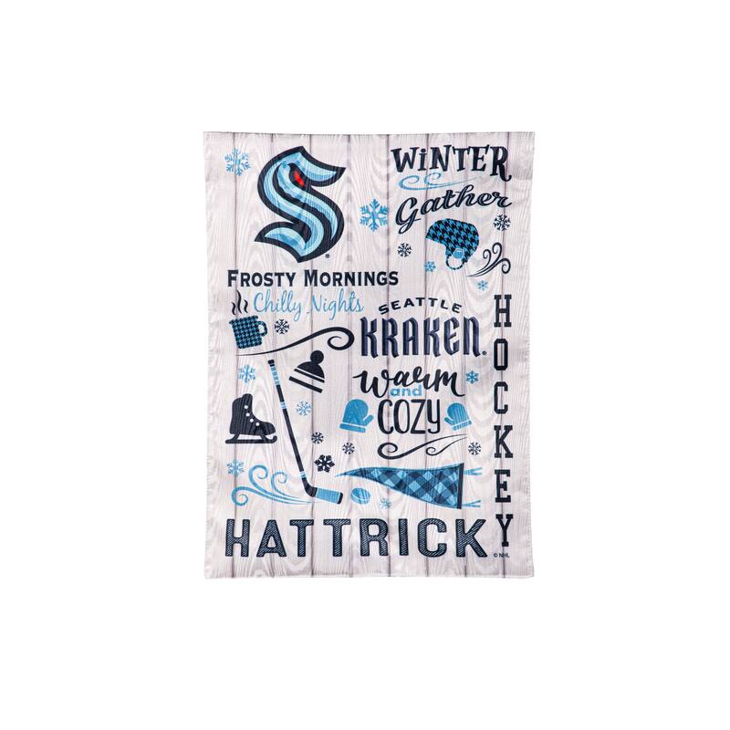 Seattle Kraken, Moire Flag, Garden, Fall Seasonal