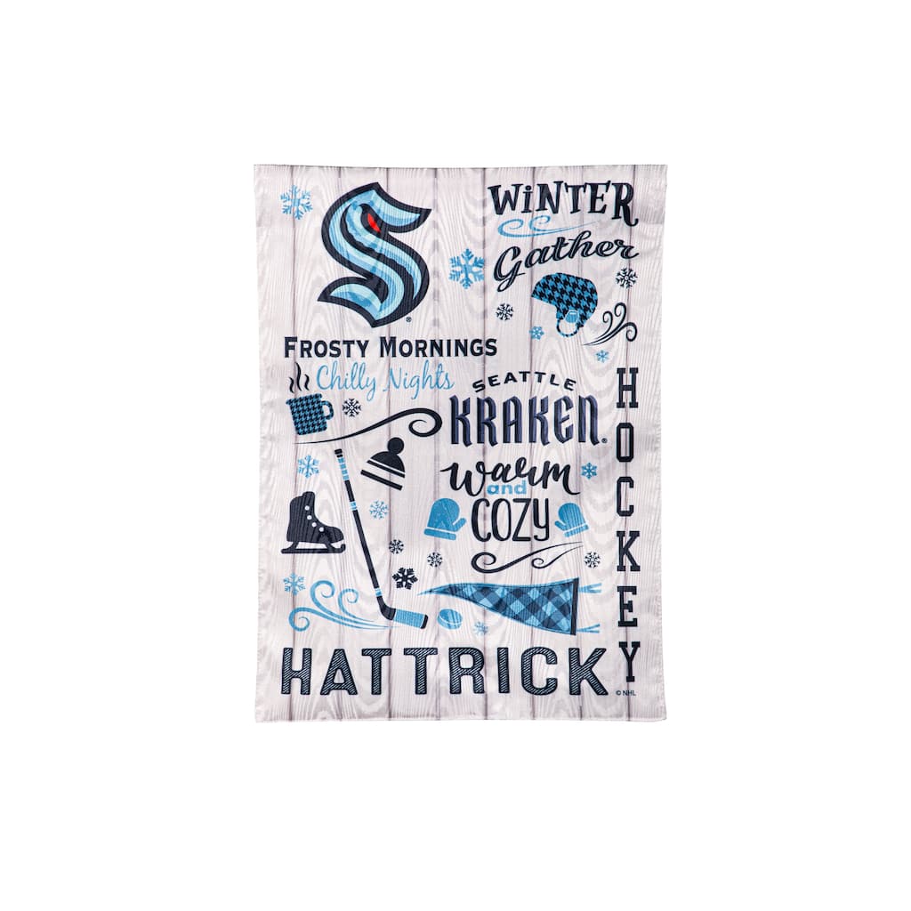 Seattle Kraken, Moire Flag, Garden, Fall Seasonal