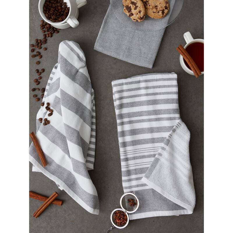Asst Barn Red French Terry Dishtowel Set/3