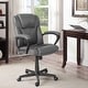 preview thumbnail 2 of 5, Homall Brown Executive Chair High-Level PU Leather Thick Padded Ergonomic Chair Mid Back Office and Commercial Chair
