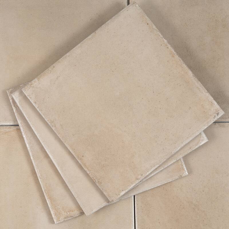 Cadence 8x8 Creamy Beige Porcelain Zellige Square Wall and Floor Tile (12.49 sq ft/case) - 29 Pack